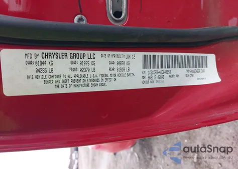 2013 Dodge Dart Rallye из США, поврежденный, VIN 1C3CDFBH4DD640853